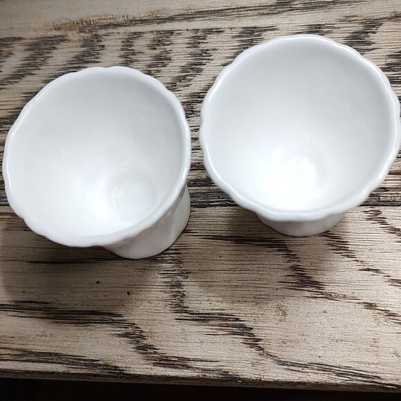 Coalport Countryware White Footed Egg Cup Set of 2 Vintage - Picture 5 of 9